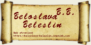 Beloslava Beleslin vizit kartica